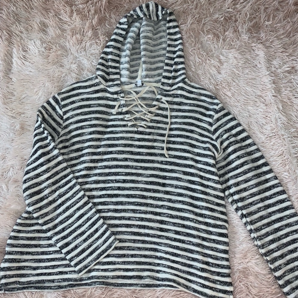 black and white hoodie